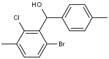 (6-bromo-2-chloro-3-methylphenyl)(p-tolyl)methanol Structure