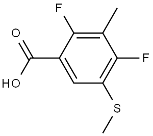 2,4-difluoro-3-methyl-5-(methylthio)benzoic acid Structure