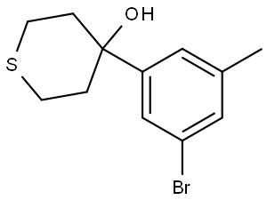 4-(3-bromo-5-methylphenyl)tetrahydro-2H-thiopyran-4-ol Structure