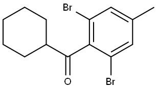 cyclohexyl(2,6-dibromo-4-methylphenyl)methanone 구조식 이미지