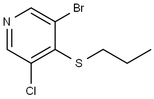 3-bromo-5-chloro-4-(propylthio)pyridine Structure