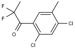 1-(2,4-dichloro-5-methylphenyl)-2,2-difluoropropan-1-one Structure