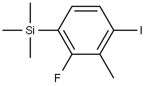 (2-fluoro-4-iodo-3-methylphenyl)trimethylsilane Structure