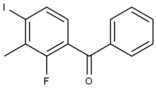 (2-fluoro-4-iodo-3-methylphenyl)(phenyl)methanone Structure