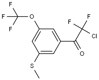 2-chloro-2,2-difluoro-1-(3-(methylthio)-5-(trifluoromethoxy)phenyl)ethanone Structure