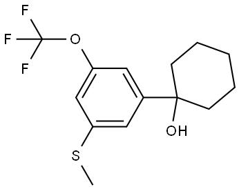 1-(3-(methylthio)-5-(trifluoromethoxy)phenyl)cyclohexanol Structure