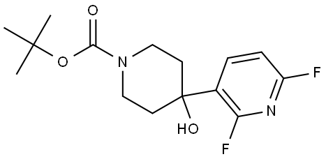 tert-butyl 4-(2,6-difluoropyridin-3-yl)-4-hydroxypiperidine-1-carboxylate Structure