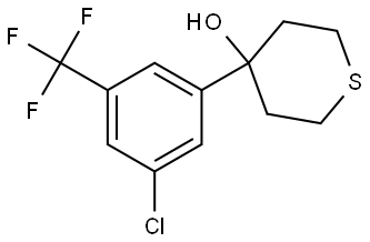 4-(3-chloro-5-(trifluoromethyl)phenyl)tetrahydro-2H-thiopyran-4-ol Structure