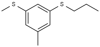 methyl(3-methyl-5-(propylthio)phenyl)sulfane Structure