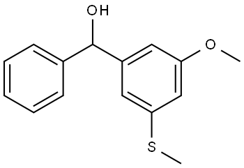 (3-methoxy-5-(methylthio)phenyl)(phenyl)methanol Structure