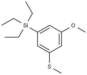 triethyl(3-methoxy-5-(methylthio)phenyl)silane Structure