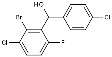 (2-bromo-3-chloro-6-fluorophenyl)(4-chlorophenyl)methanol Structure