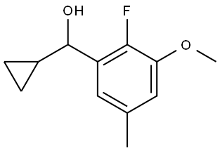 cyclopropyl(2-fluoro-3-methoxy-5-methylphenyl)methanol Structure