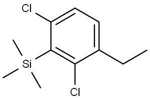 (2,6-dichloro-3-ethylphenyl)trimethylsilane Structure