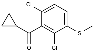 cyclopropyl(2,6-dichloro-3-(methylthio)phenyl)methanone Structure