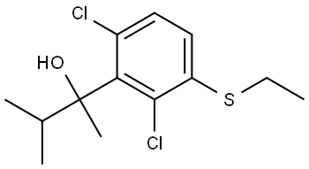 2-(2,6-dichloro-3-(ethylthio)phenyl)-3-methylbutan-2-ol Structure