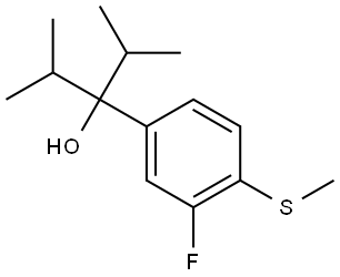 3-(3-fluoro-4-(methylthio)phenyl)-2,4-dimethylpentan-3-ol Structure