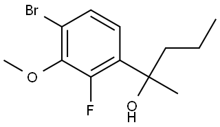 2-(4-bromo-2-fluoro-3-methoxyphenyl)pentan-2-ol Structure