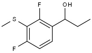 1-(2,4-difluoro-3-(methylthio)phenyl)propan-1-ol Structure