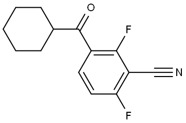 3-(cyclohexanecarbonyl)-2,6-difluorobenzonitrile Structure