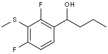 1-(2,4-difluoro-3-(methylthio)phenyl)butan-1-ol Structure