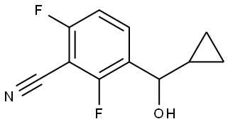 3-(cyclopropyl(hydroxy)methyl)-2,6-difluorobenzonitrile Structure