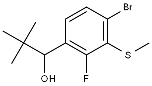 1-(4-bromo-2-fluoro-3-(methylthio)phenyl)-2,2-dimethylpropan-1-ol Structure