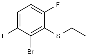 (2-bromo-3,6-difluorophenyl)(ethyl)sulfane Structure