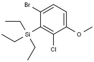 (6-bromo-2-chloro-3-methoxyphenyl)triethylsilane Structure