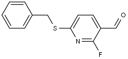 6-(benzylthio)-2-fluoronicotinaldehyde Structure