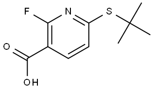 6-(tert-butylthio)-2-fluoronicotinic acid Structure