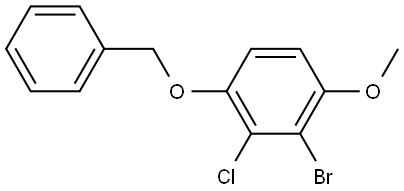 1-(benzyloxy)-3-bromo-2-chloro-4-methoxybenzene Structure