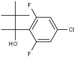 2-(4-chloro-2,6-difluorophenyl)-3,3-dimethylbutan-2-ol Structure