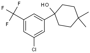 1-(3-chloro-5-(trifluoromethyl)phenyl)-4,4-dimethylcyclohexanol Structure