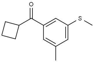 cyclobutyl(3-methyl-5-(methylthio)phenyl)methanone Structure