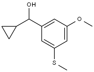 cyclopropyl(3-methoxy-5-(methylthio)phenyl)methanol Structure