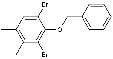 2-(benzyloxy)-1,3-dibromo-4,5-dimethylbenzene Structure