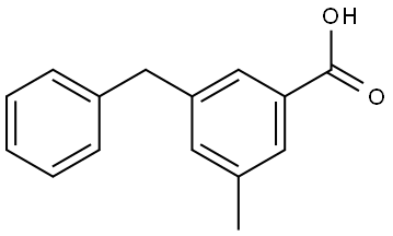 3-benzyl-5-methylbenzoic acid Structure