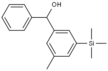 (3-methyl-5-(trimethylsilyl)phenyl)(phenyl)methanol Structure