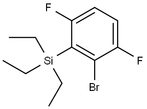 (2-bromo-3,6-difluorophenyl)triethylsilane Structure