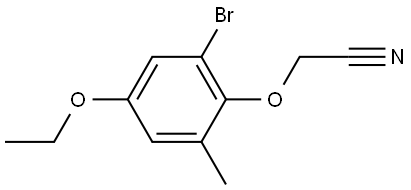 2-(2-bromo-4-ethoxy-6-methylphenoxy)acetonitrile Structure