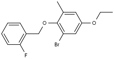 1-bromo-5-ethoxy-2-((2-fluorobenzyl)oxy)-3-methylbenzene Structure