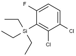 (2,3-dichloro-6-fluorophenyl)triethylsilane Structure