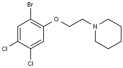 1-(2-(2-bromo-4,5-dichlorophenoxy)ethyl)piperidine Structure