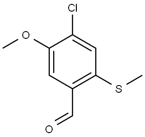 4-chloro-5-methoxy-2-(methylthio)benzaldehyde Structure