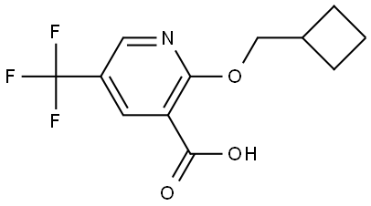 2-(cyclobutylmethoxy)-5-(trifluoromethyl)nicotinic acid Structure