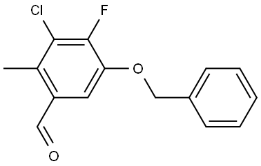 5-(benzyloxy)-3-chloro-4-fluoro-2-methylbenzaldehyde Structure