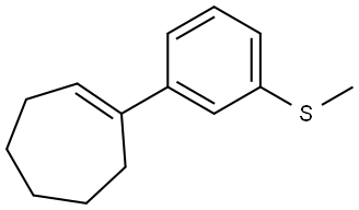 (3-(cyclohept-1-en-1-yl)phenyl)(methyl)sulfane Structure