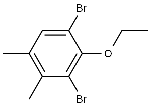 1,3-dibromo-2-ethoxy-4,5-dimethylbenzene Structure