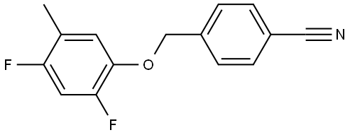 4-((2,4-difluoro-5-methylphenoxy)methyl)benzonitrile Structure